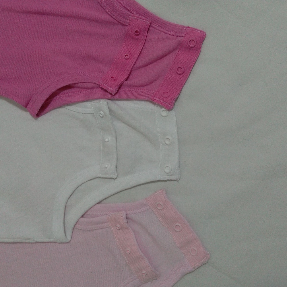 Nike Baby Girls Bodysuit Trio - Pink, White, Light Pink Size 3M - Picture 9 of 15